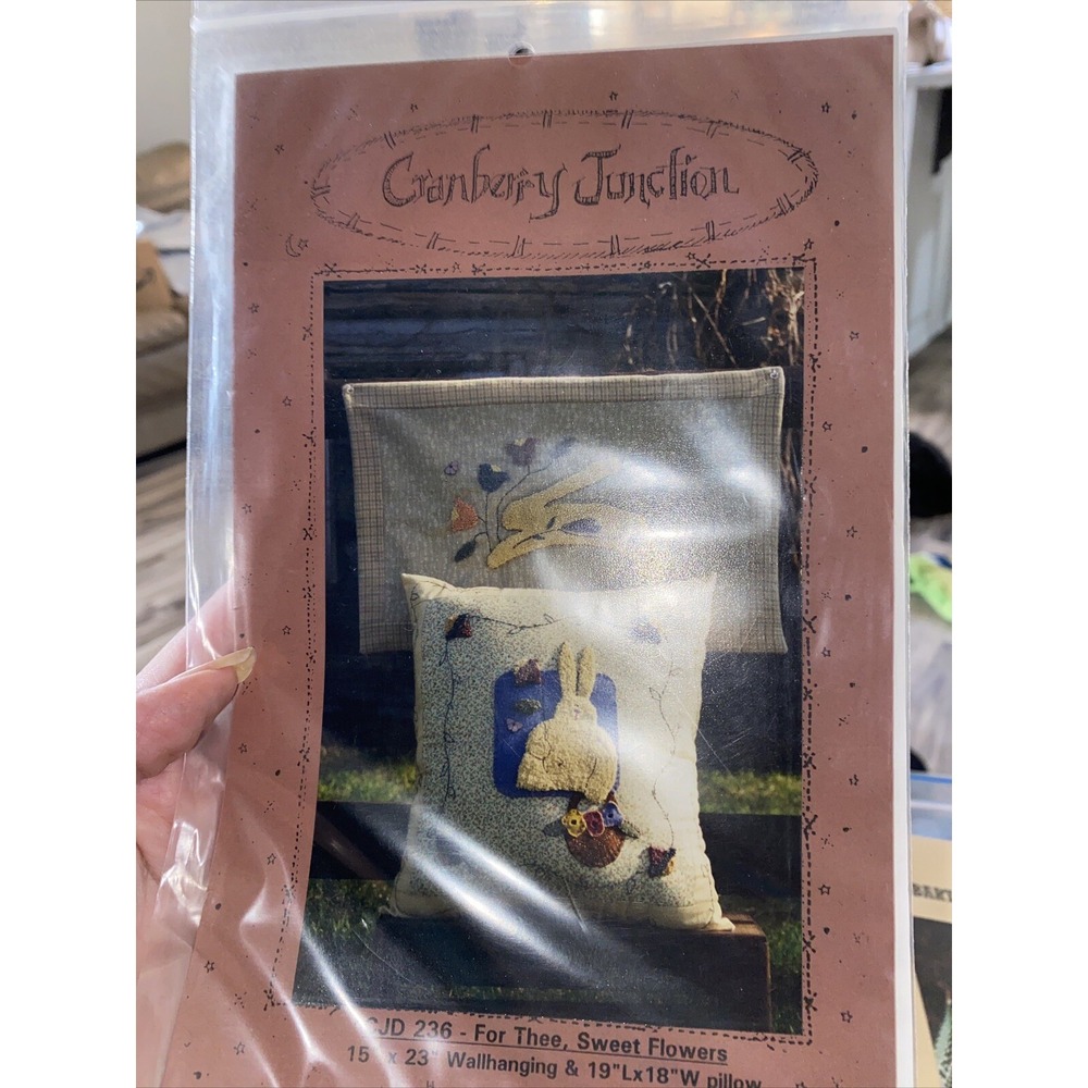 Cranberry Junction For Thee Sweet Flowers Pillow Wall Hanging Pattern CJD 236